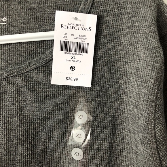 Northern Reflection NWT charcoal thermal waffle XL - Picture 3 of 6